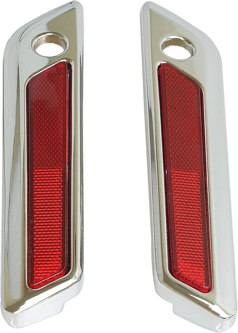 SWESGI Saddlebag Hinge Latch Covers with Hard Saddlebag Locks Fit for Harley 2014-2023 Touring Street Electra Road Glide King FLHX FLHR FLTRX FLTRX Ultra FLTRU FLHTCU FLHTKSE(Chrome+Red) - Image 2